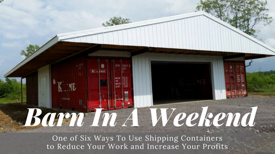 shipping container barn, sea can barn, farm storage, vineyard storage, farm equipment storage