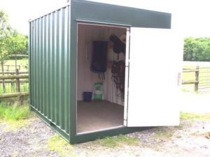 Shipping Container Horse Tack Room with Man Door